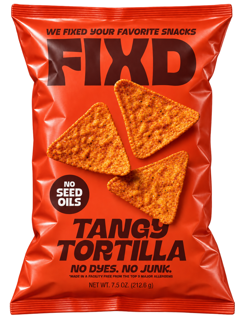 FIXD Tangy Tortilla gluten free seed oil free tortilla chips